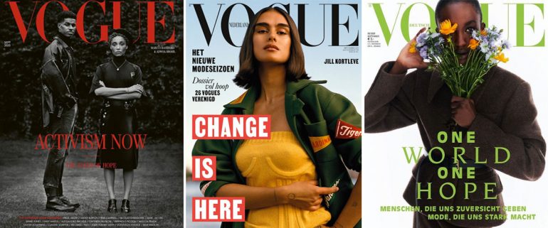 Alle september edities van Vogue in 2020 hebben hetzelfde thema: hoop